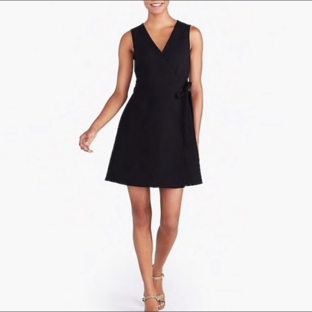 J by Jcrew black wrap dress size small minimalist lbd preppy classic